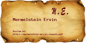 Mermelstein Ervin névjegykártya